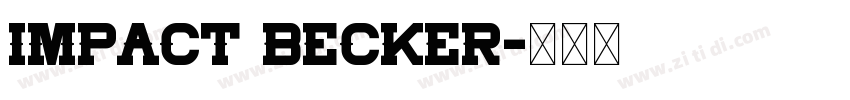 impact becker字体转换